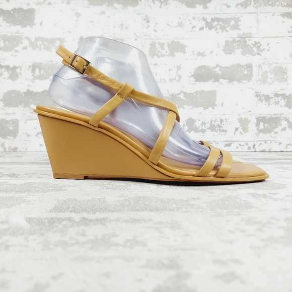 New Caslon Paola Tan Leather Wedge Heel Sandals T19 - Picture 5 of 12